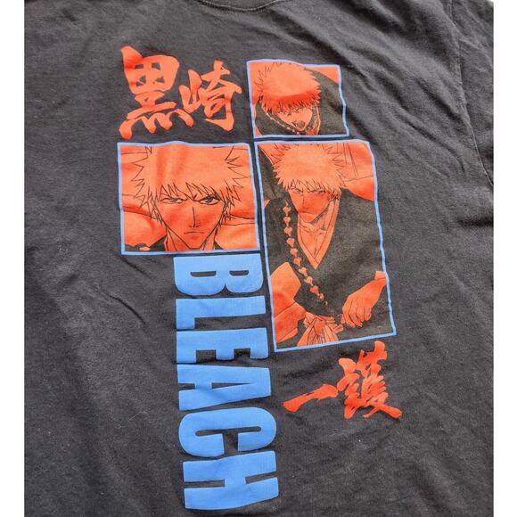 Bleach Anime T Shirt Mens Medium Manga Ichigo Kurosaki Graphic Short Sleeve Tee - Picture 1 of 10